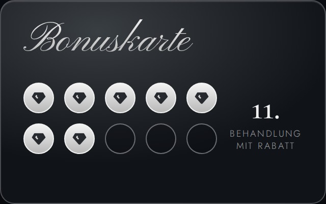 Bonuskarte von DIAMOND nails by Lisa mit Stempelfeldern